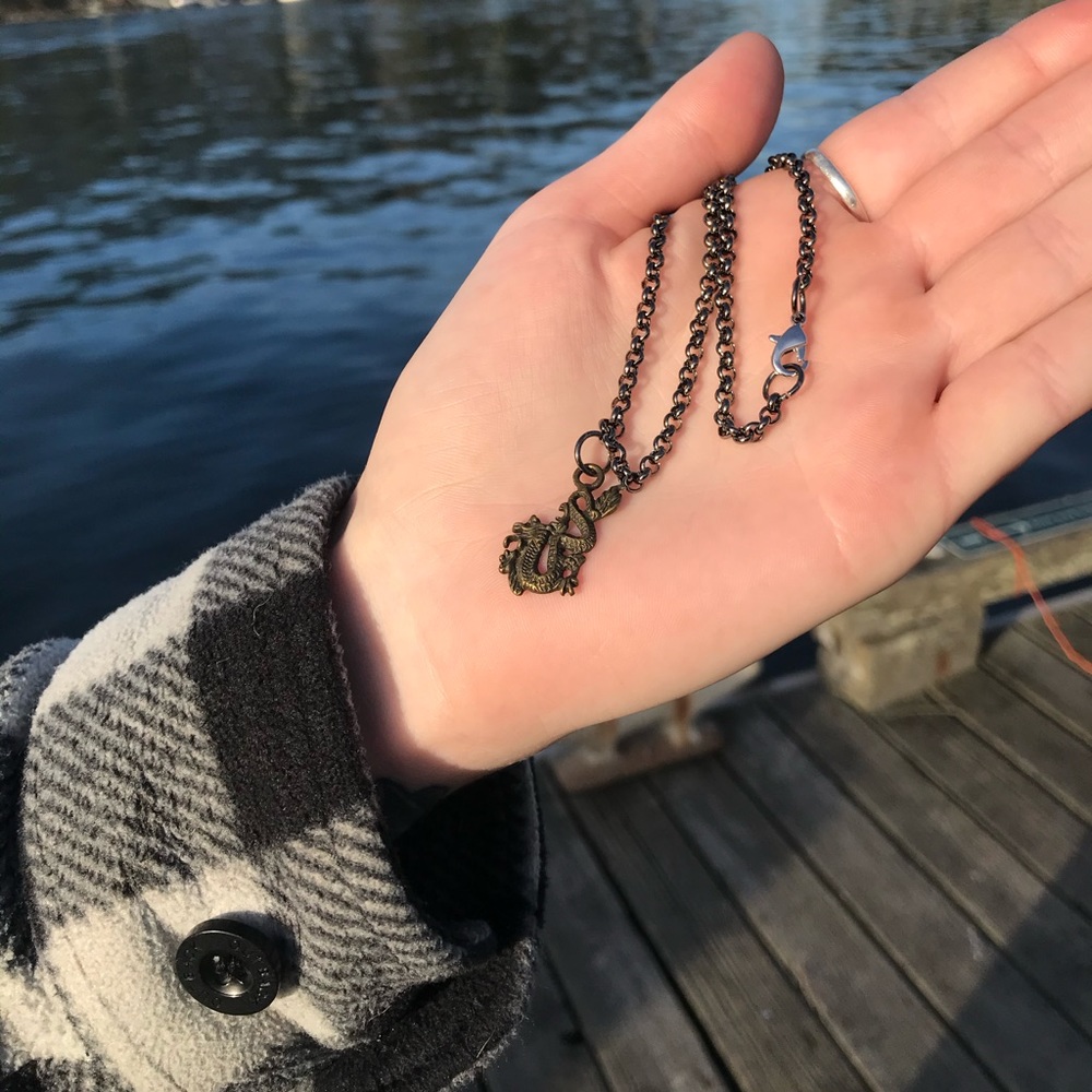 Bad Karma Dragon Chain Necklace